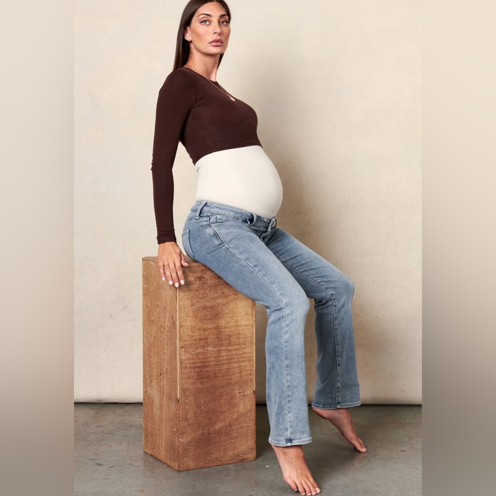 Blanqi Denim Maternity Belly Support Skinny Jean size 2